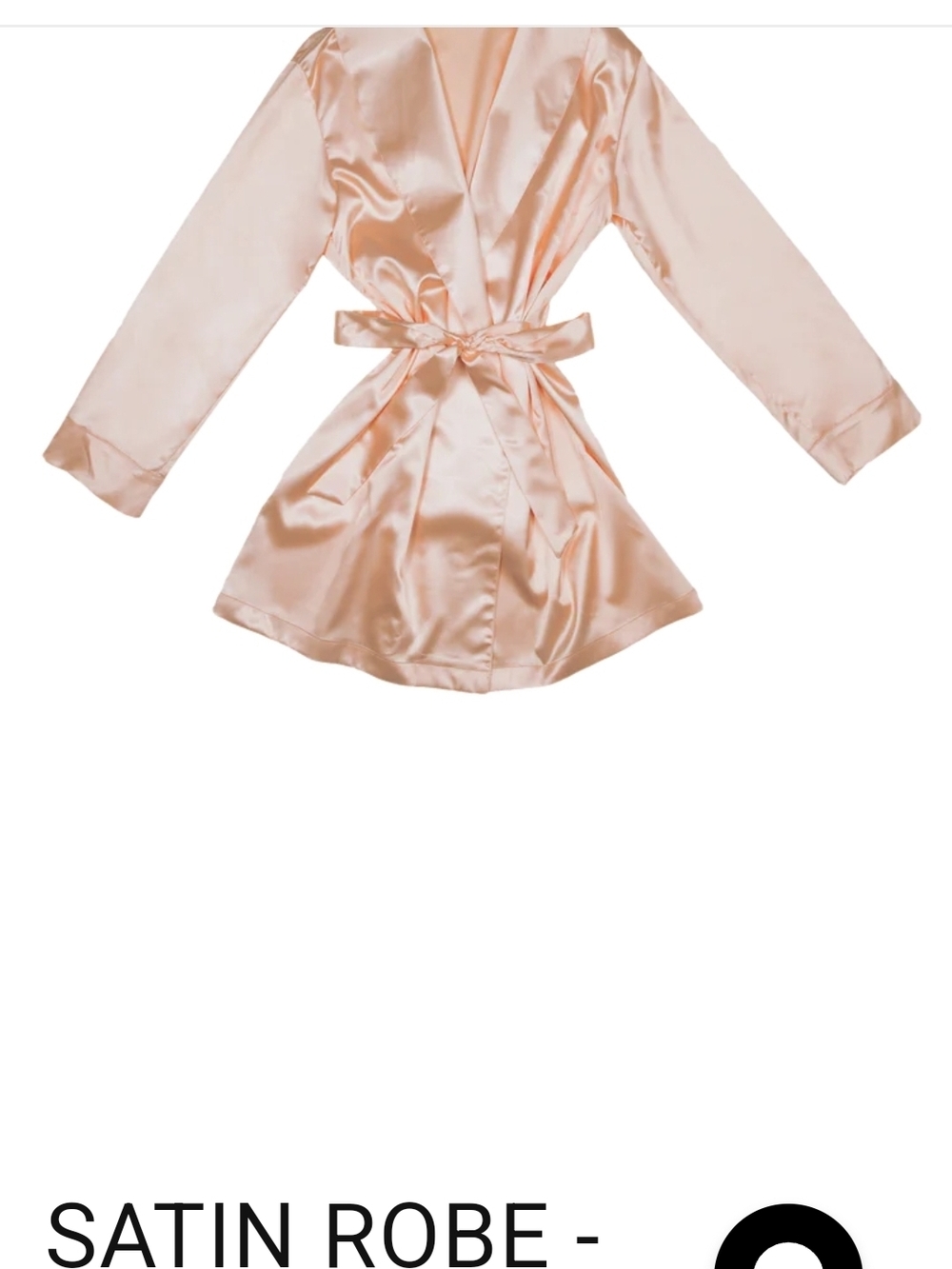 Silky Satin Wrap Robe in Champagne